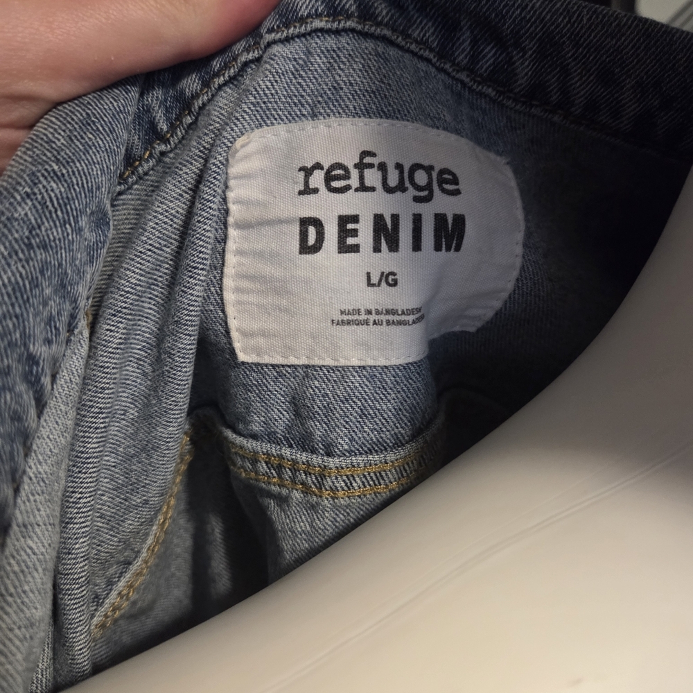 Refuge Ladies Size Large Denim Jacket With Stretch - Picture 5 of 8
